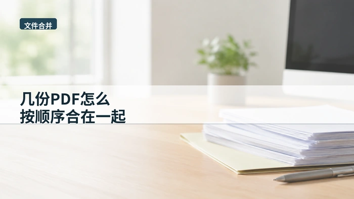 几份PDF怎么按顺序合在一起?临时提交前怎么快速检查