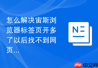 怎么解决宙斯浏览器标签页开多了以后找不到网页的问题?