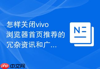 怎样关闭vivo浏览器首页推荐的冗杂资讯和广告卡片?