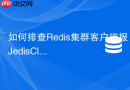 如何排查redis集群客户端报jedisclustermaxattemptsexception异常