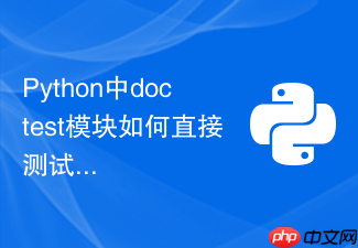 python中doctest模块如何直接测试文档中的示例代码?