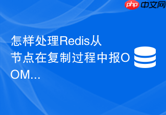 怎样处理redis从节点在复制过程中报oom崩溃的问题