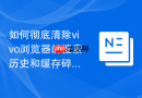 如何彻底清除vivo浏览器的搜索历史和缓存碎片保护隐私？
