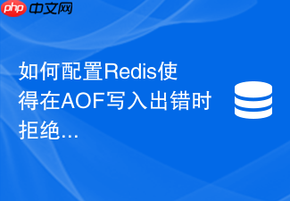 如何配置redis使得在aof写入出错时拒绝客户端写请求