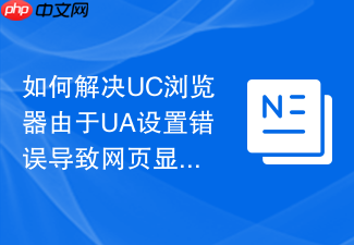 如何解决uc浏览器由于ua设置错误导致网页显示电脑版的问题