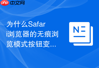 为什么safari浏览器的无痕浏览模式按钮变成了灰色无法点击?