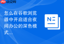 怎么在谷歌浏览器中开启适合夜间办公的深色模式?