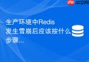 生产环境中redis发生雪崩后应该按什么步骤紧急止血与恢复?