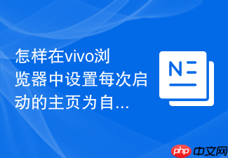 怎样在vivo浏览器中设置每次启动的主页为自定义的特定网址?