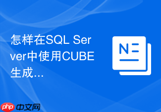 怎样在sql server中使用cube生成全维度交叉汇总?