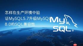 怎样在生产环境中验证mysql5.7升级mysql8.0的sql兼容性