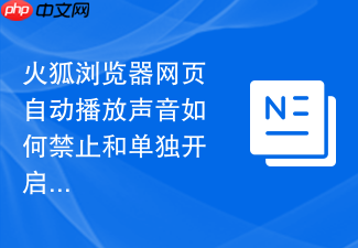 火狐浏览器网页自动播放声音如何禁止和单独开启