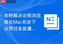 怎样解决谷歌浏览器在Mac系统下占用过多能量和发热问题