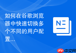 如何在谷歌浏览器中快速切换多个不同的用户配置文件?