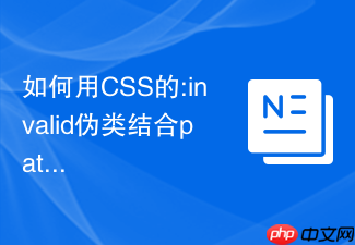 如何用css的:invalid伪类结合pattern属性做表单格式校验?