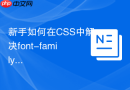 新手如何在CSS中解决font-family中文字体显示异常
