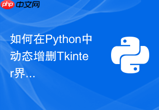 如何在python中动态增删tkinter界面的ui组件