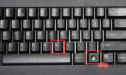 What is the shortcut key for minimizing a windows window?