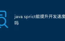 java sprict能提升开发速度吗