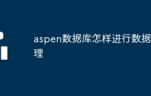 aspen数据库怎样进行数据管理