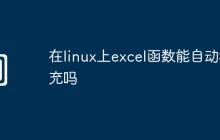 在linux上excel函数能自动填充吗