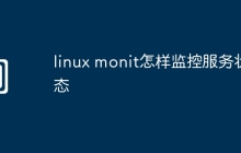 linux monit怎样监控服务状态
