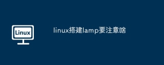 linux搭建lamp要注意啥