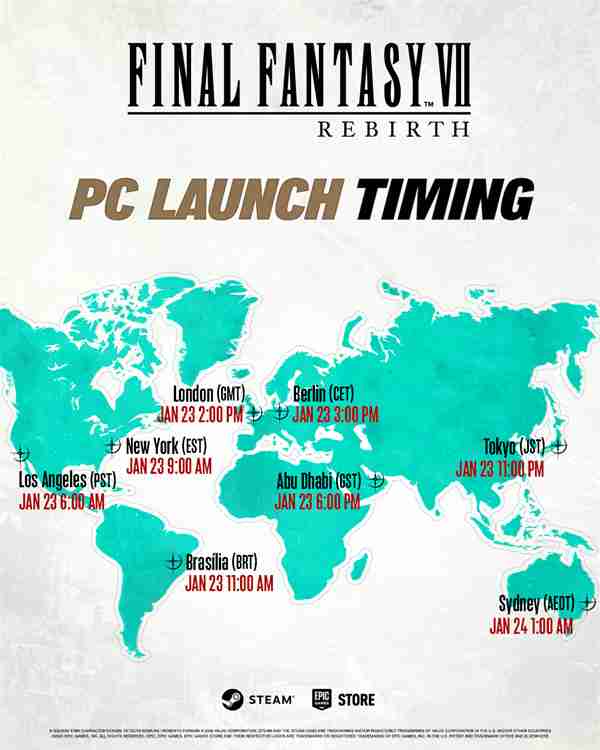 《最终幻想7：重生》PC版国区23日晚10点正式解锁