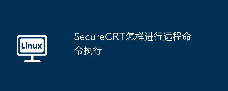 SecureCRT怎樣進行遠程命令執行 - 小浪云數據