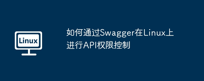 如何通过swagger在linux上进行api权限控制