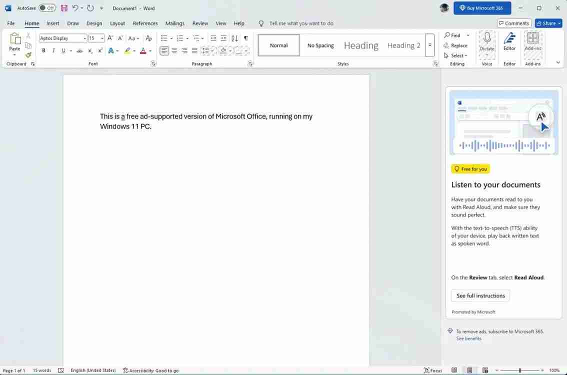 如何免费使用广告版微软 Office 桌面应用