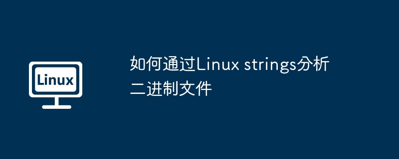 如何通過Linux strings分析二進制文件