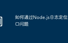 如何通过Node.js日志定位接口问题