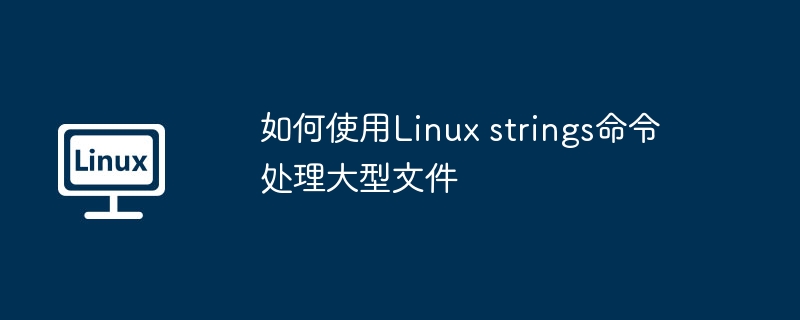 如何使用Linux strings命令處理大型文件