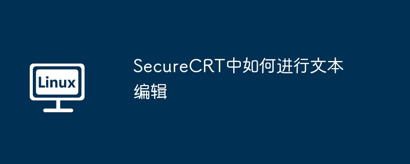 SecureCRT中如何進行文本編輯 - 小浪云數據