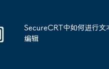 SecureCRT中如何进行文本编辑