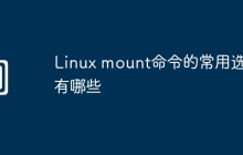 Linux mount命令的常用选项有哪些