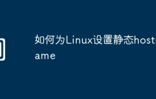 如何为Linux设置静态hostname