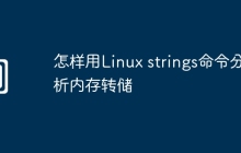 怎样用Linux strings命令分析内存转储