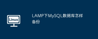 lamp下mysql数据库怎样备份