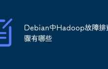 Debian中Hadoop故障排查步骤有哪些