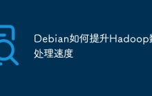 Debian如何提升Hadoop数据处理速度