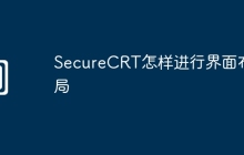 SecureCRT怎样进行界面布局