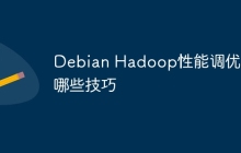 Debian Hadoop性能调优有哪些技巧