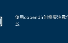使用copendir时需要注意什么
