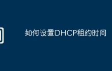 如何设置DHCP租约时间