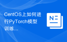 CentOS上如何进行PyTorch模型训练