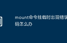 mount命令挂载时出现错误代码怎么办