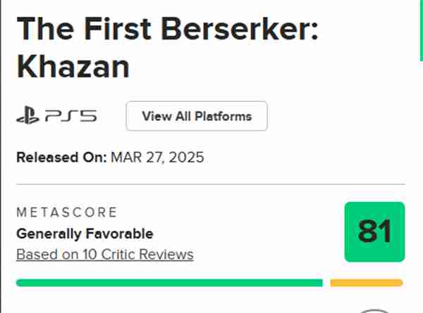 《第一狂战士：卡赞》媒体评分解禁 M站均分81分