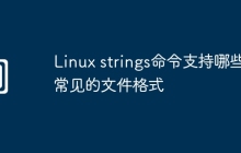Linux strings命令支持哪些常见的文件格式